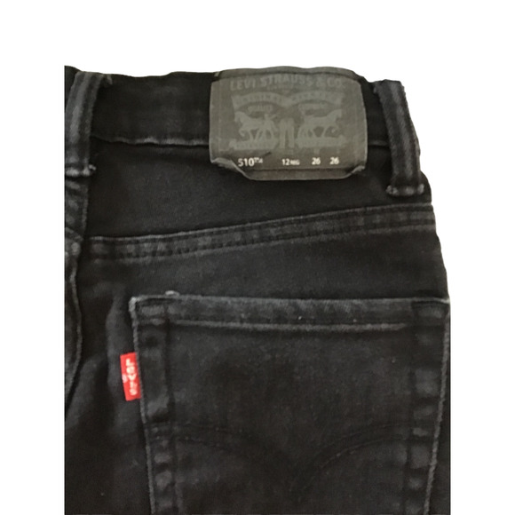 Levi’s 510 Skinny Black Jeans Girls Size 12 - Picture 5 of 6